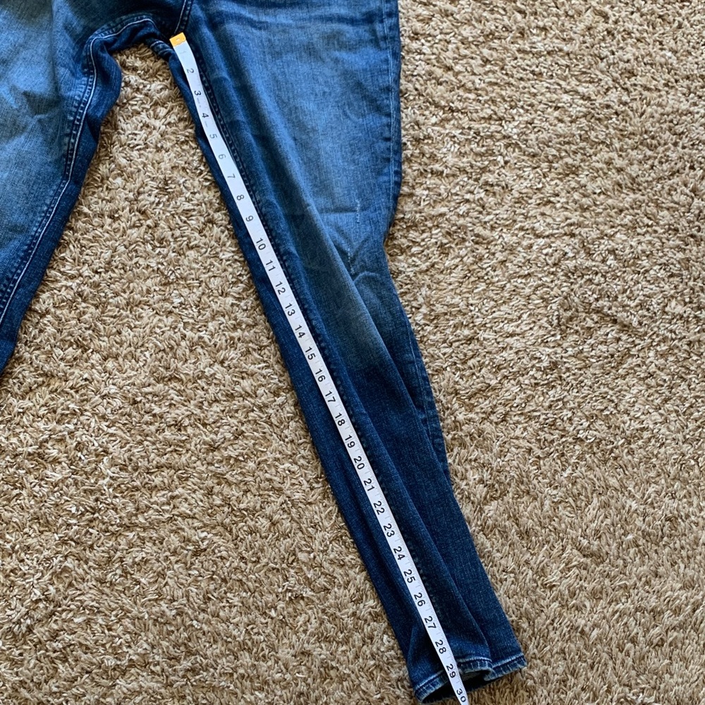 Kut From The Kloth Women’s Dark Blue Stretch Straight Leg Distressed Jeans Sz 8 - Picture 10 of 11
